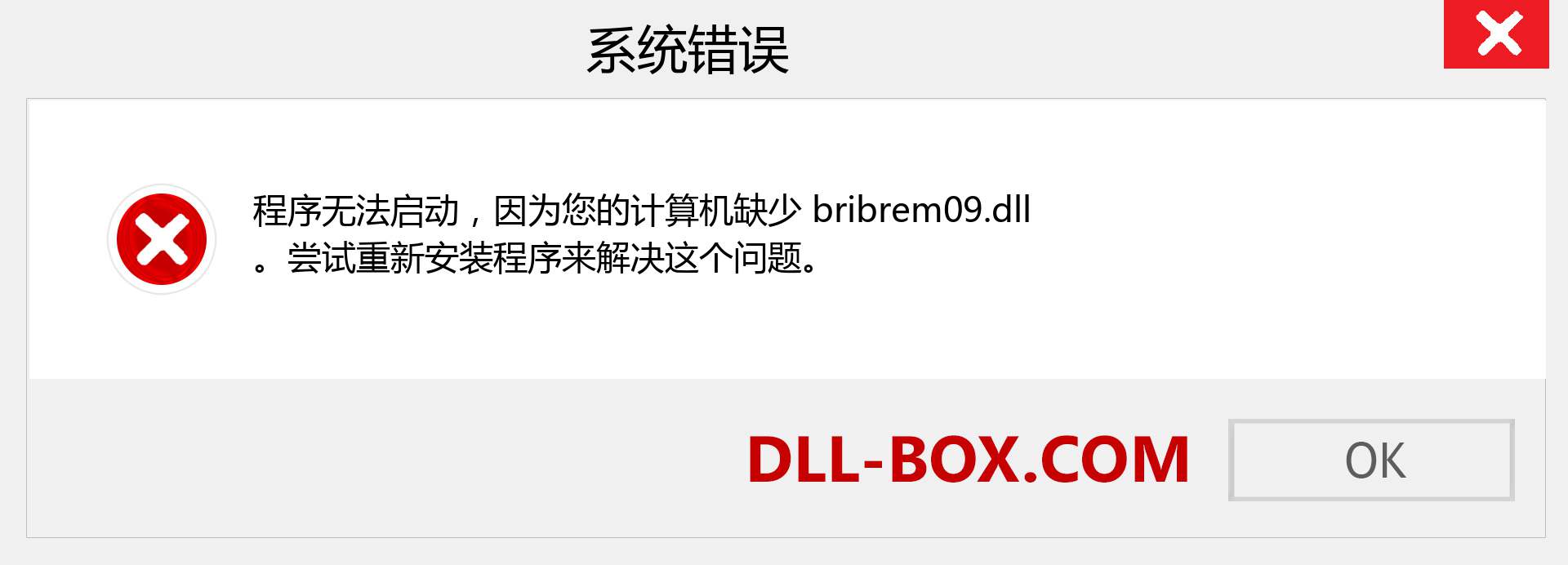 bribrem09.dll 文件丢失？。 适用于 Windows 7、8、10 的下载 - 修复 Windows、照片、图像上的 bribrem09 dll 丢失错误